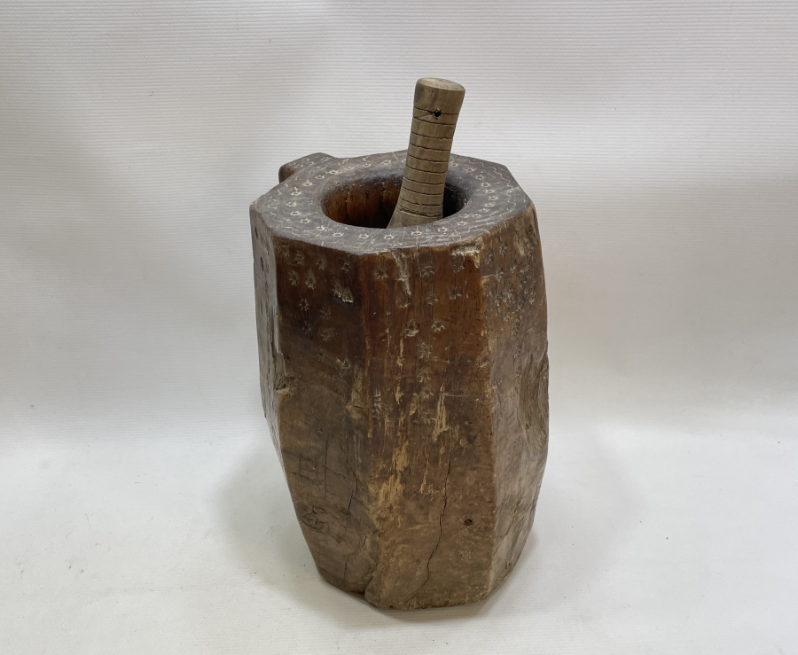 OSMANLI DÖNEMİ EL OYMA BÜYÜK BOY AHŞAP DİBEK