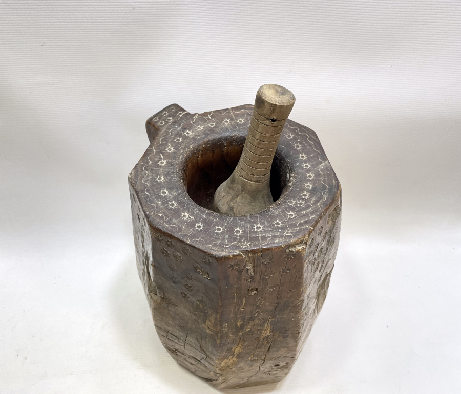 OSMANLI DÖNEMİ EL OYMA BÜYÜK BOY AHŞAP DİBEK