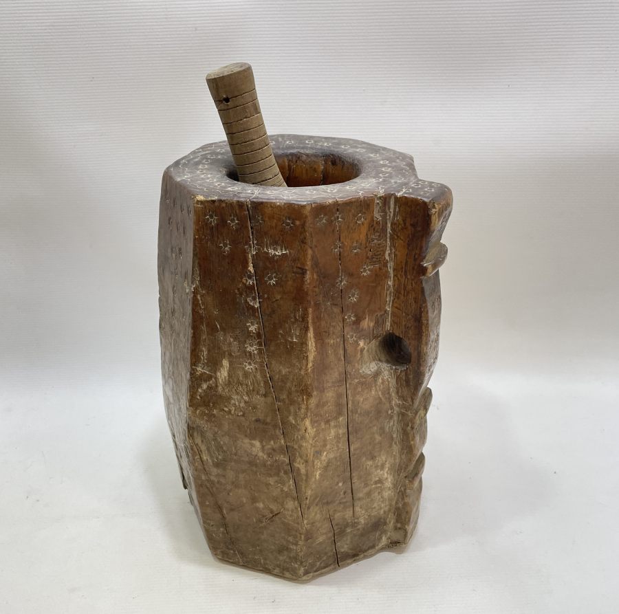 OSMANLI DÖNEMİ EL OYMA BÜYÜK BOY AHŞAP DİBEK