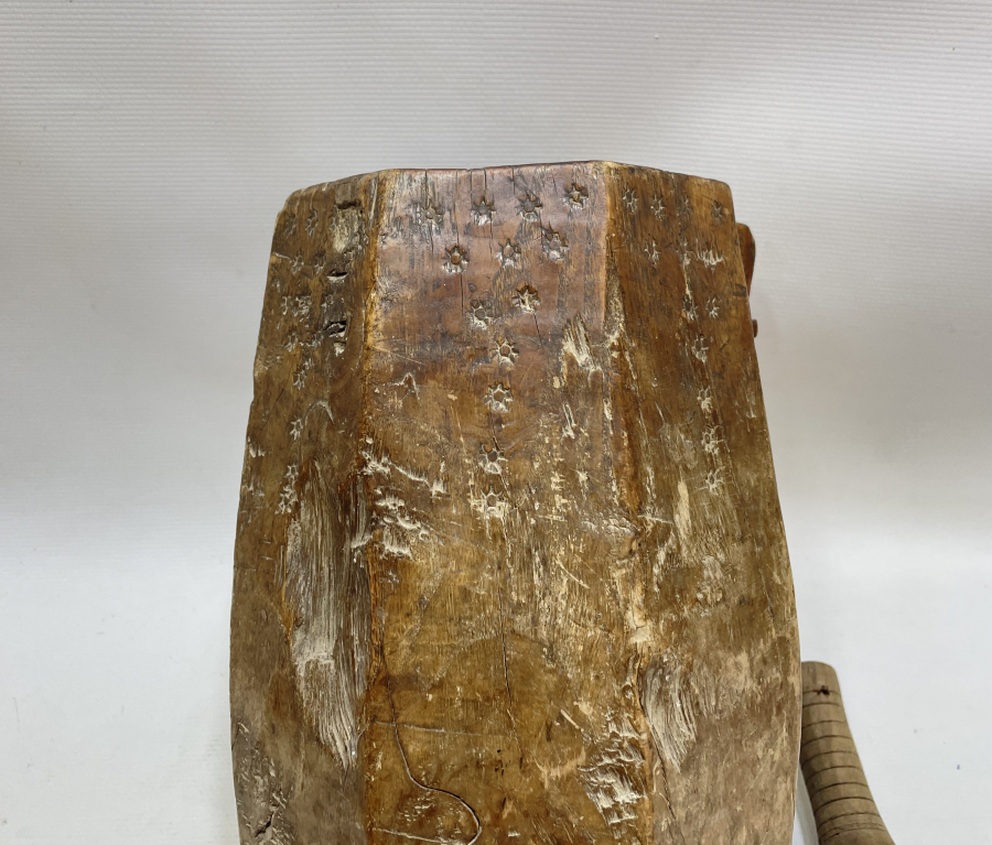 OSMANLI DÖNEMİ EL OYMA BÜYÜK BOY AHŞAP DİBEK