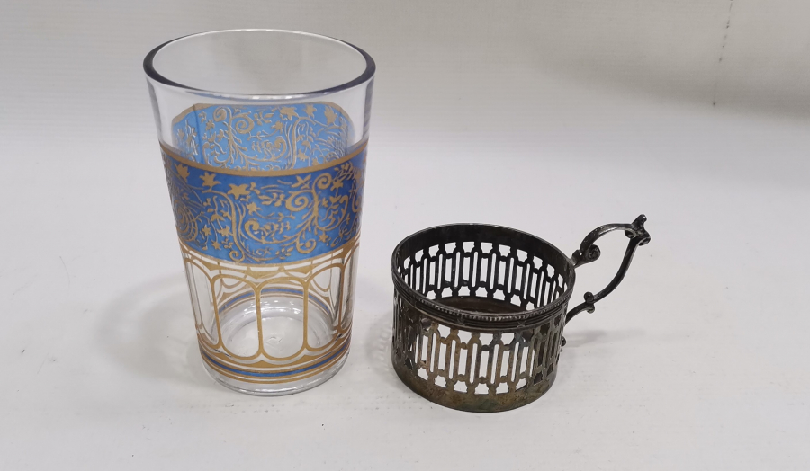 OSMANLI DÖNEMİ GÜMÜŞ BARDAK VE ZARFI