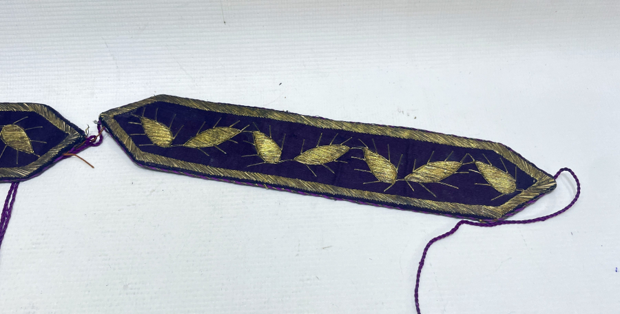 OSMANLI DÖNEMİ GÜMÜŞ SIRMA İŞÇİLİKLİ NADİR RUM İŞİ GELİN ÇENELİĞİ