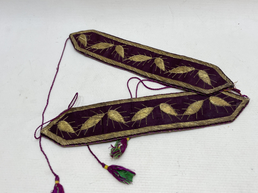 OSMANLI DÖNEMİ GÜMÜŞ SIRMA İŞÇİLİKLİ NADİR RUM İŞİ GELİN ÇENELİĞİ