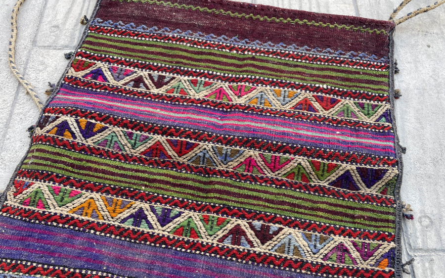 OSMANLI DÖNEMİ NADİR BERGAMA - KOZAK YÖRESİ TUZ HEYBESİ