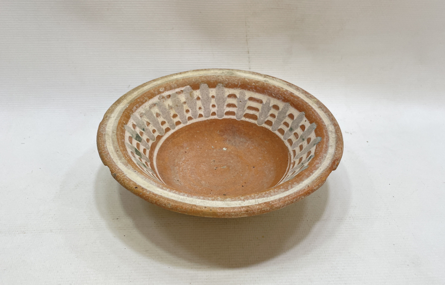 OSMANLI DÖNEMİ SIRLI KINIK TOPRAK TABAK