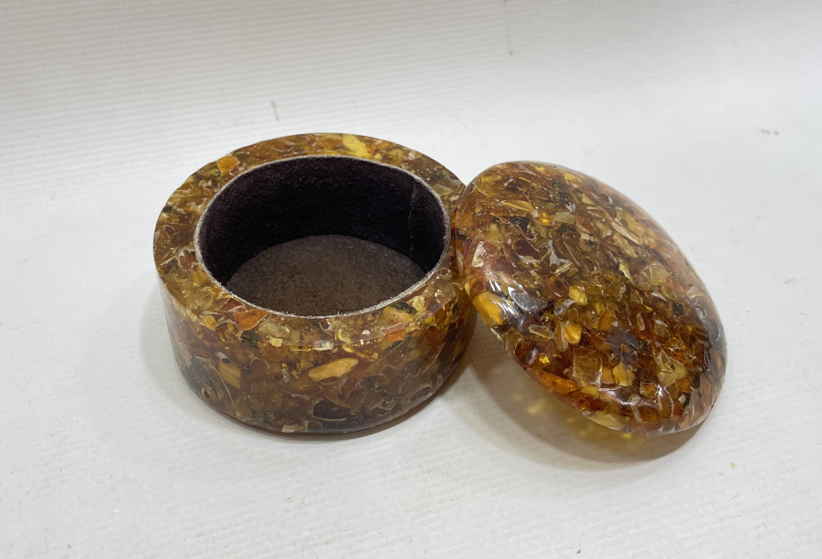 DAMLA KEHRİBARDAN MAMUL ÇOK NADİR ANTİKA TESPİH KUTUSU