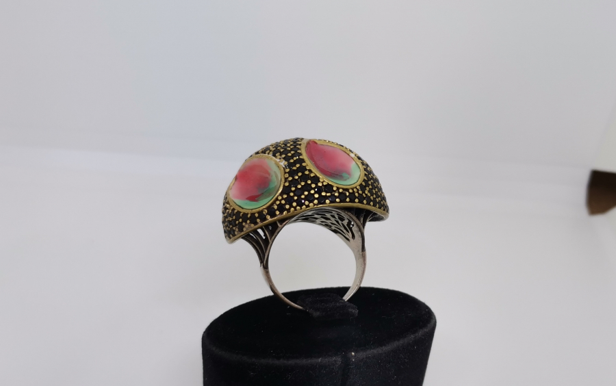 MİNE İŞÇİLİKLİ ÖZEL YAPIM GÜMÜŞ TESPİH