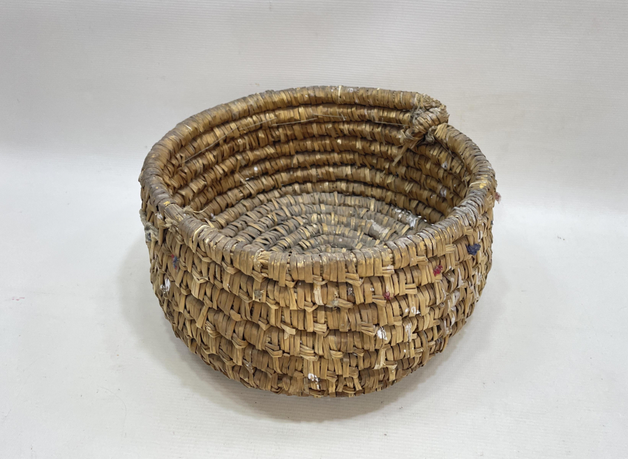 OSMANLI DÖNEMİ HURMA DALLARINDAN YAPILMIŞ NADİR HURMALIK - HURMA SEPETİ