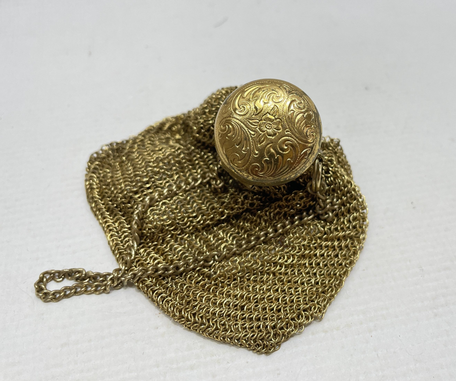 OSMANLI DÖNEMİ İPEK ASTARLI ALTIN KAPLAMA ALTIN KESESİ