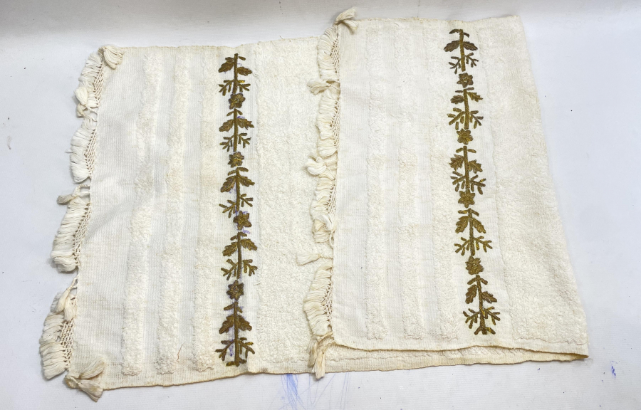 OSMANLI DÖNEMİ SIRMA İŞÇİLİKLİ BURSA İŞİ BÜYÜK BOY HAVLU