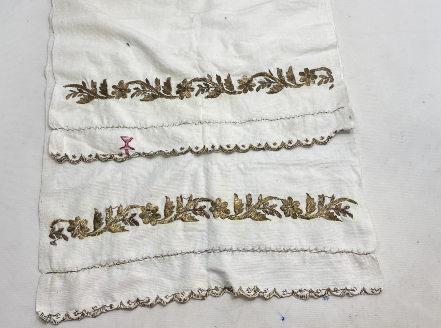 OSMANLI DÖNEMİ SIRMALI BURSA İŞİ NADİR MİNARELİ HAVLU