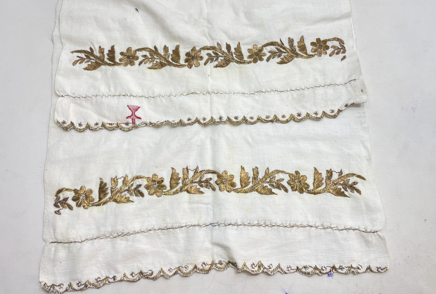 OSMANLI DÖNEMİ SIRMALI BURSA İŞİ NADİR MİNARELİ HAVLU