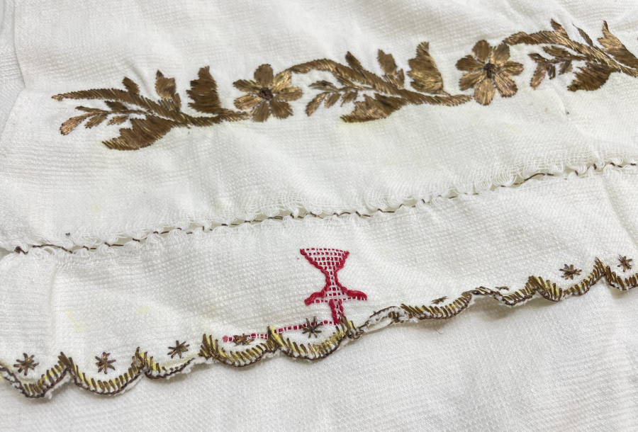 OSMANLI DÖNEMİ SIRMALI BURSA İŞİ NADİR MİNARELİ HAVLU