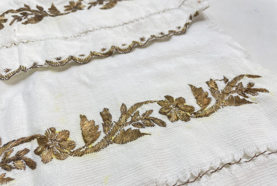 OSMANLI DÖNEMİ SIRMALI BURSA İŞİ NADİR MİNARELİ HAVLU