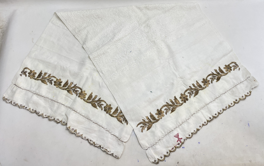 OSMANLI DÖNEMİ SIRMALI BURSA İŞİ NADİR MİNARELİ HAVLU