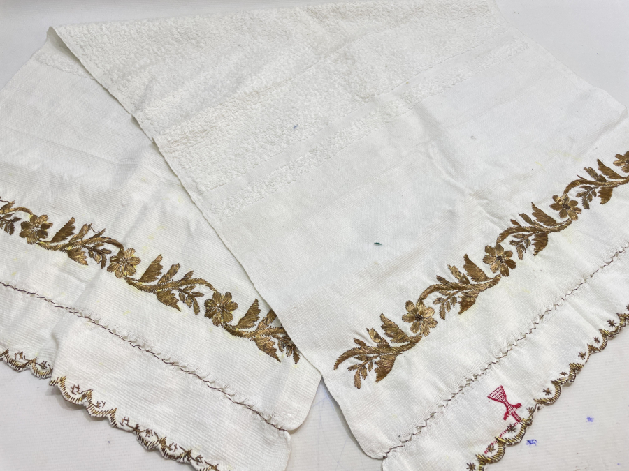 OSMANLI DÖNEMİ SIRMALI BURSA İŞİ NADİR MİNARELİ HAVLU