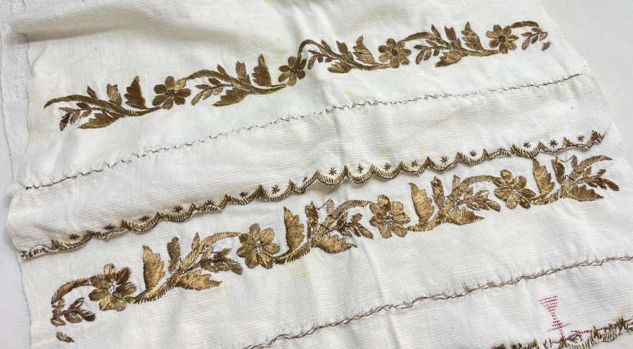 OSMANLI DÖNEMİ SIRMALI BURSA İŞİ NADİR MİNARELİ HAVLU