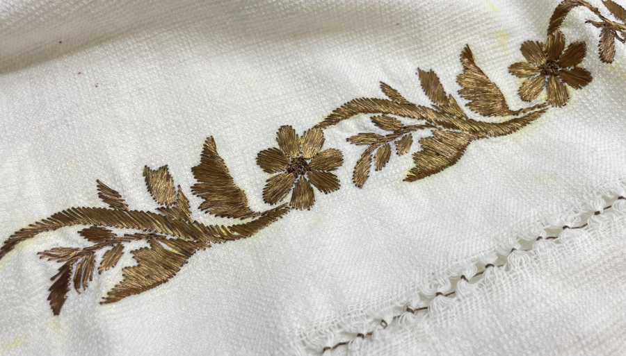 OSMANLI DÖNEMİ SIRMALI BURSA İŞİ NADİR MİNARELİ HAVLU