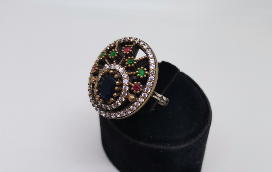 ÖZEL YAPIM GÜMÜŞ HÜRREM MODELİ YÜZÜK