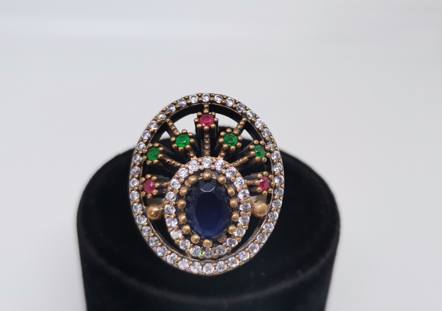 ÖZEL YAPIM GÜMÜŞ HÜRREM MODELİ YÜZÜK