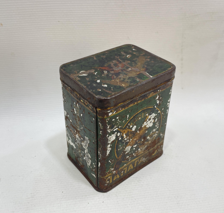 ÜZERİ RUMCA YAZILI OSMANLI DÖNEMİ NADİR FORMDA ÇAY KUTUSU