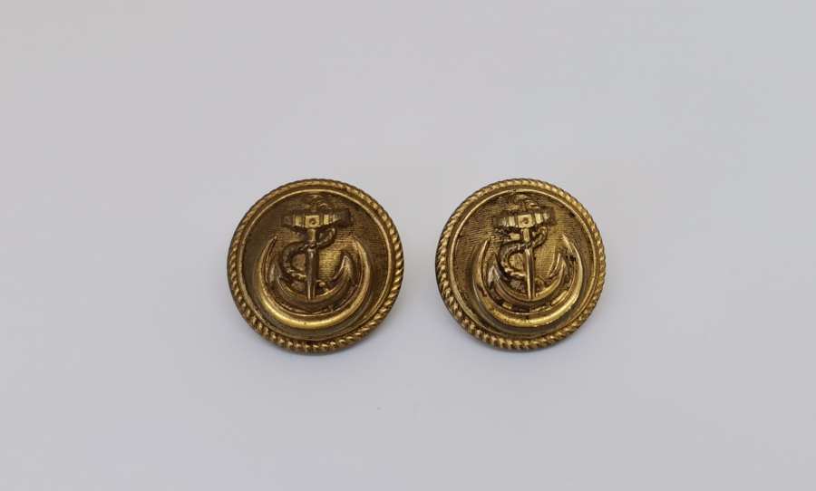 ARKALARI OSMANLICA YAZILI 2 ADET OSMANLI DÖNEMİ DENZİCİ PAŞA DÜĞMESİ