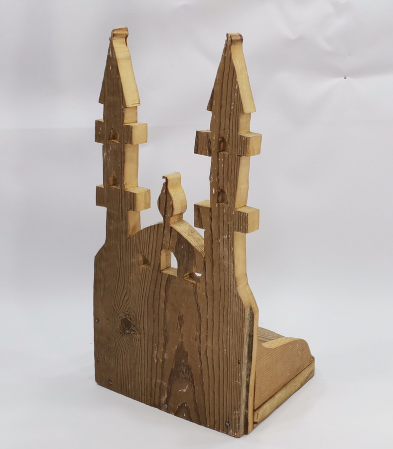 CAMİ FORMUNDA ANTİKA AHŞAP LAMBALIK