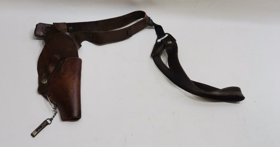 TAM TAKIM ANTİKA DERİ SİLAH ASKISI