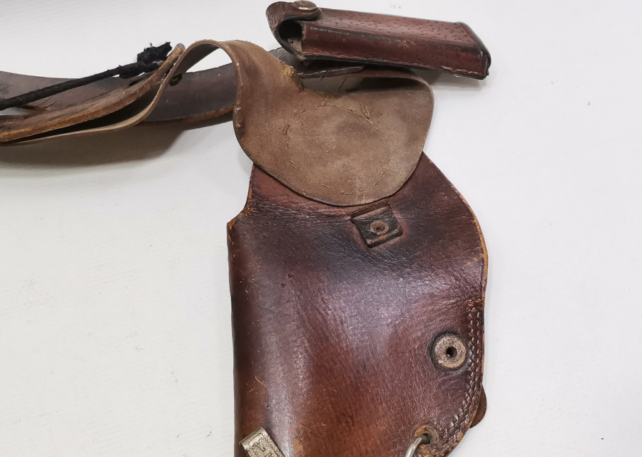 TAM TAKIM ANTİKA DERİ SİLAH ASKISI