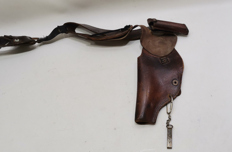 TAM TAKIM ANTİKA DERİ SİLAH ASKISI