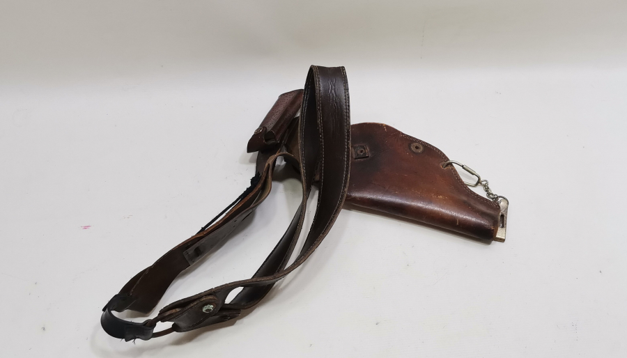 TAM TAKIM ANTİKA DERİ SİLAH ASKISI