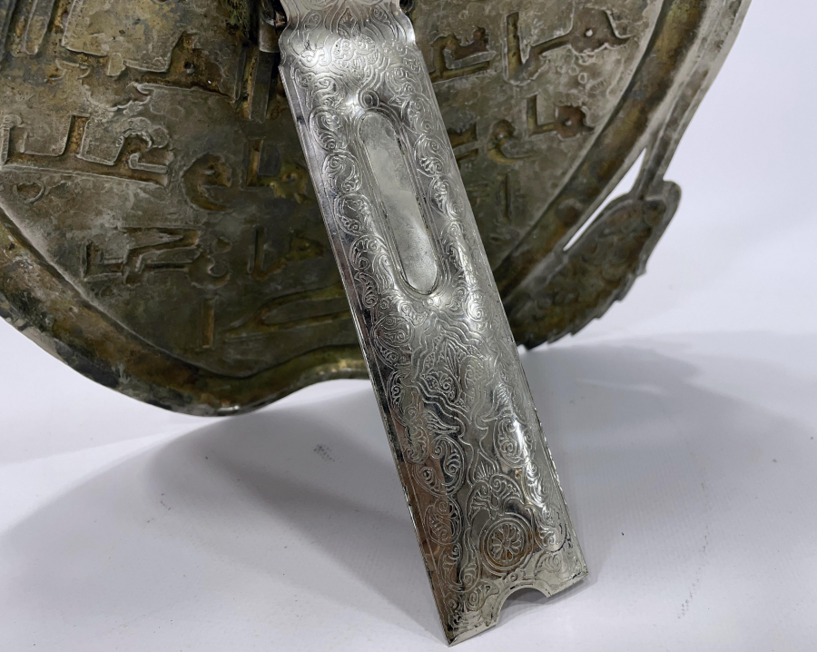 ÜZERİ DUALI GÜMÜŞ KAPLAMA BÜYÜK BOY MASA ÜSTÜ OBJESİ