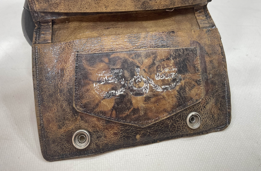 ÜZERİ VE İÇİ OSMANLICA YAZILI NADİR OSMANLI SUBAY CÜZDANI