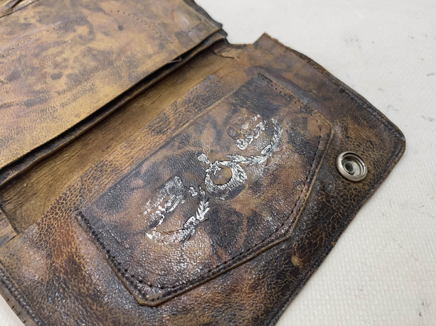 ÜZERİ VE İÇİ OSMANLICA YAZILI NADİR OSMANLI SUBAY CÜZDANI