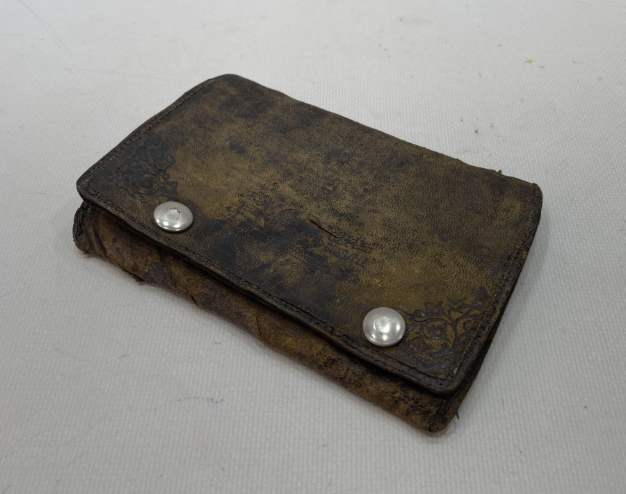 ÜZERİ VE İÇİ OSMANLICA YAZILI NADİR OSMANLI SUBAY CÜZDANI