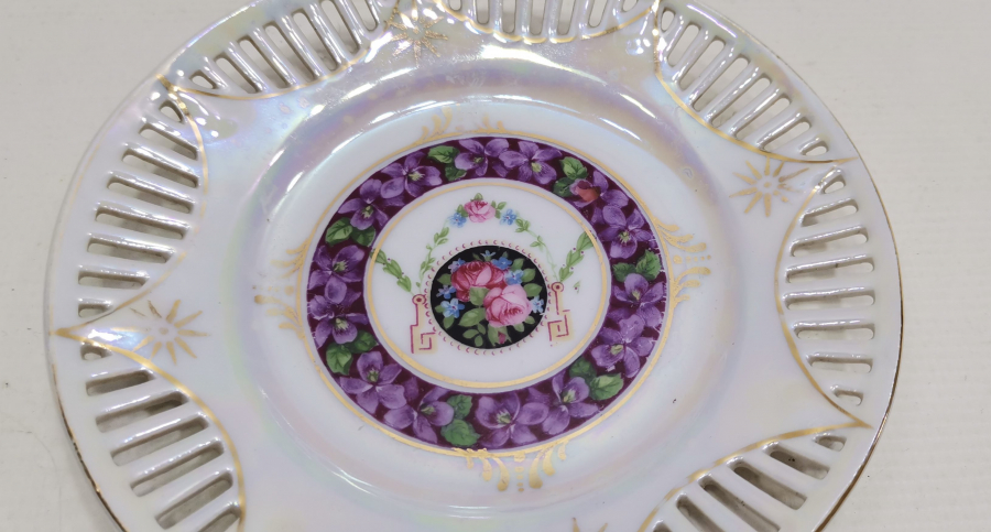 ALTIN VERMEYLİ VE EL BOYAMA PORSELEN İKRAMLIK