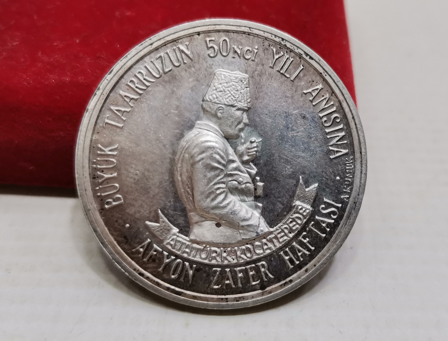 BÜYÜK TAARRUZUN 50. YILINA ÖZEL BASILMIŞ GÜMÜŞ HATIRA PARA
