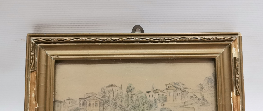 OSMANLI DÖNEMİ EL ÇİZİMİ KARA KALEM TABLO