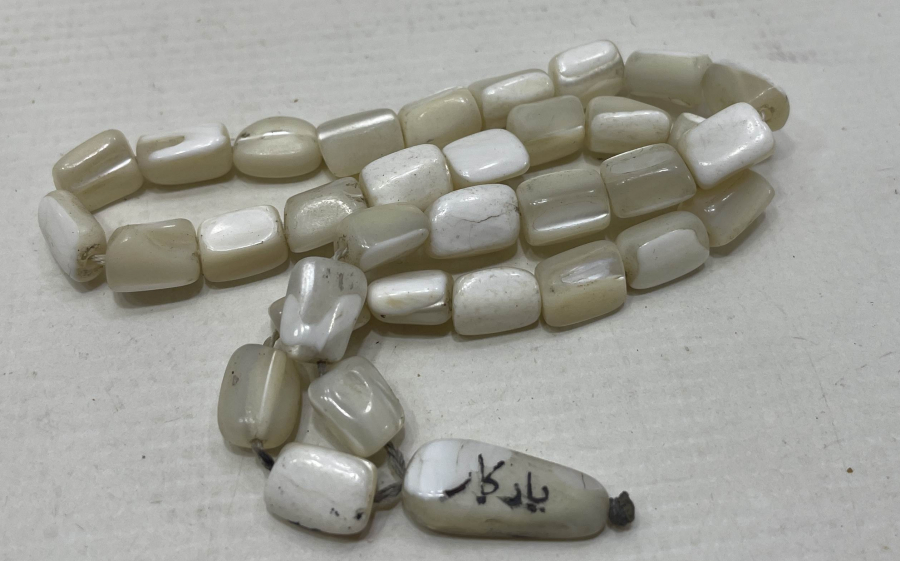 OSMANLI DÖNEMİ HİCAZ YADİGARI YAZILI NADİR SEDEF TESPİH