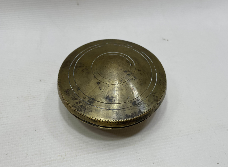 OSMANLI DÖNEMİ SÜLEYMANİYE DAMGALI KAPAKLI KINA TASI