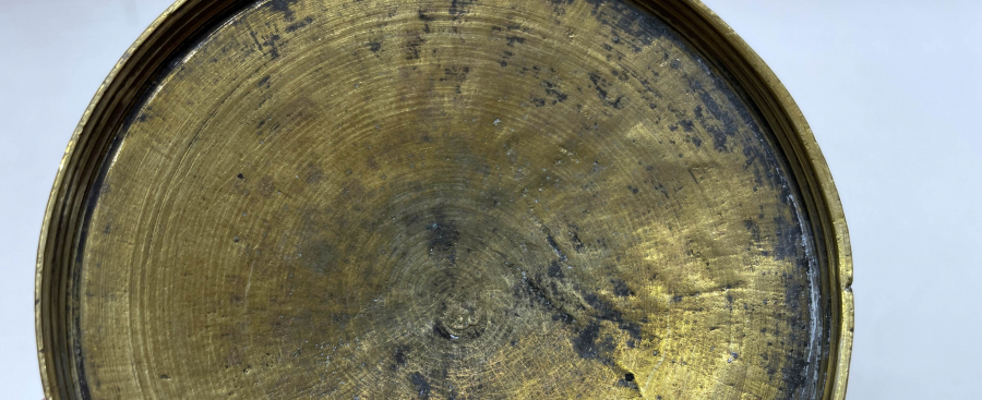 OSMANLI DÖNEMİ SÜLEYMANİYE DAMGALI KAPAKLI KINA TASI