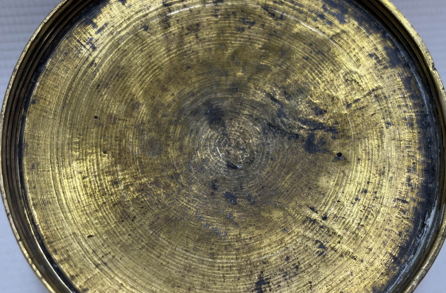 OSMANLI DÖNEMİ SÜLEYMANİYE DAMGALI KAPAKLI KINA TASI