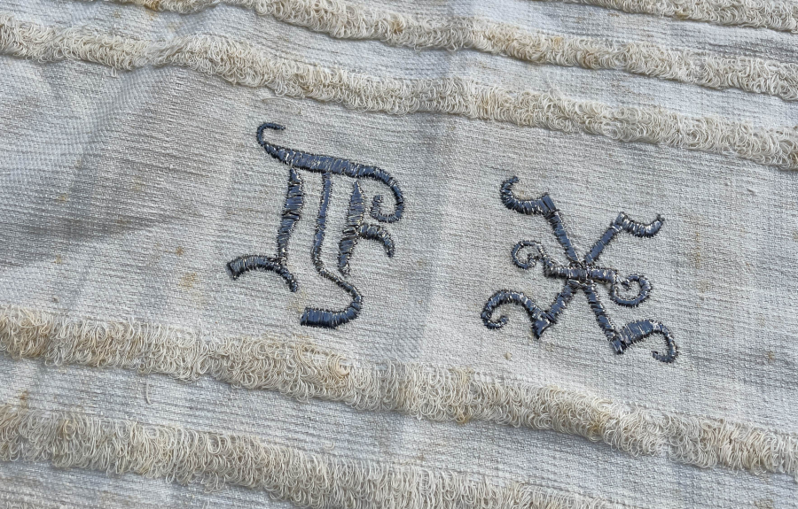 OSMANLI DÖNEMİ ÜZERİNDE RUMCA İNİSİYAL BULUNAN RUM İŞİ NADİR HAVLU