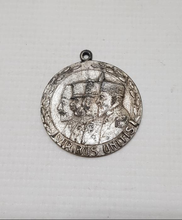 1. DÜNYA SAVAŞI 1914-1916 TARİHLİ LİDERLER TEMALI İTTİFAK MADALYA