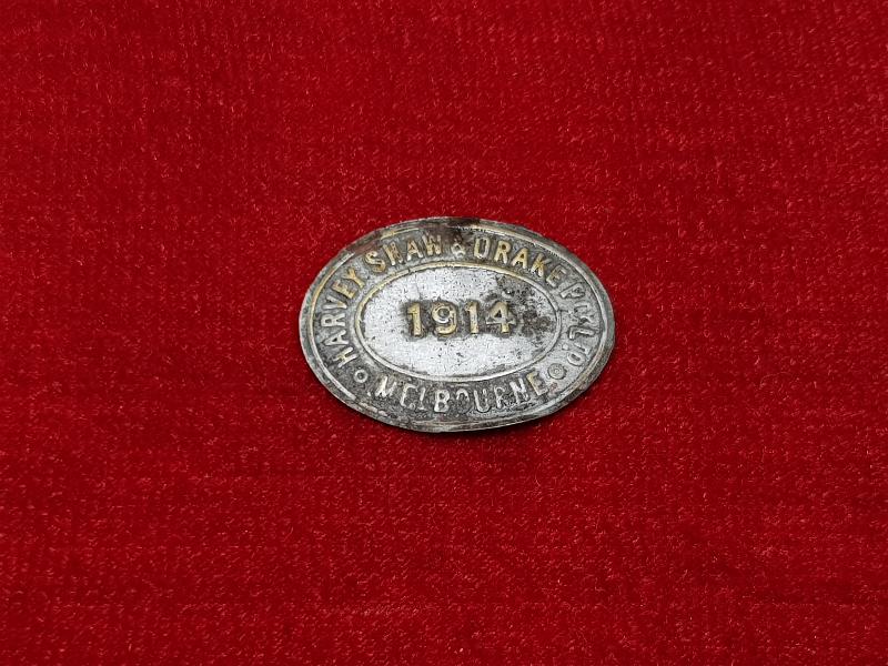 1. DÜNYA SAVAŞI 1914 TARİHLİ ANZAK ASKER SİPER LAMBASI ETİKETİ