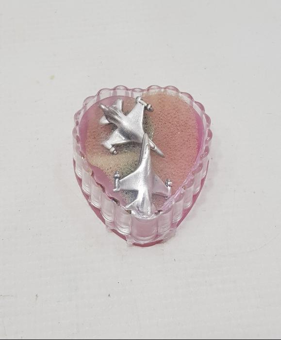 F16 UÇAK FORMLU İKİ ADET PİLOT KOL DÜĞMESİ