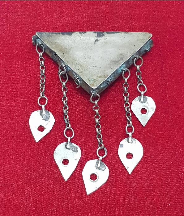 OSMANLI DÖNEMİ GÜMÜŞ ÜÇGEN HAMAYIL 