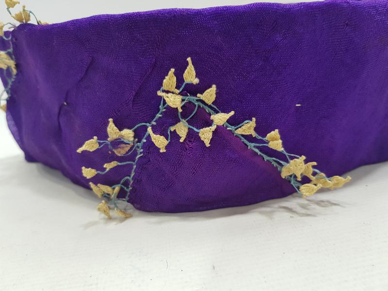 OSMANLI DÖNEMİ İĞNE OYALI İPEK KADIN ALINLIĞI