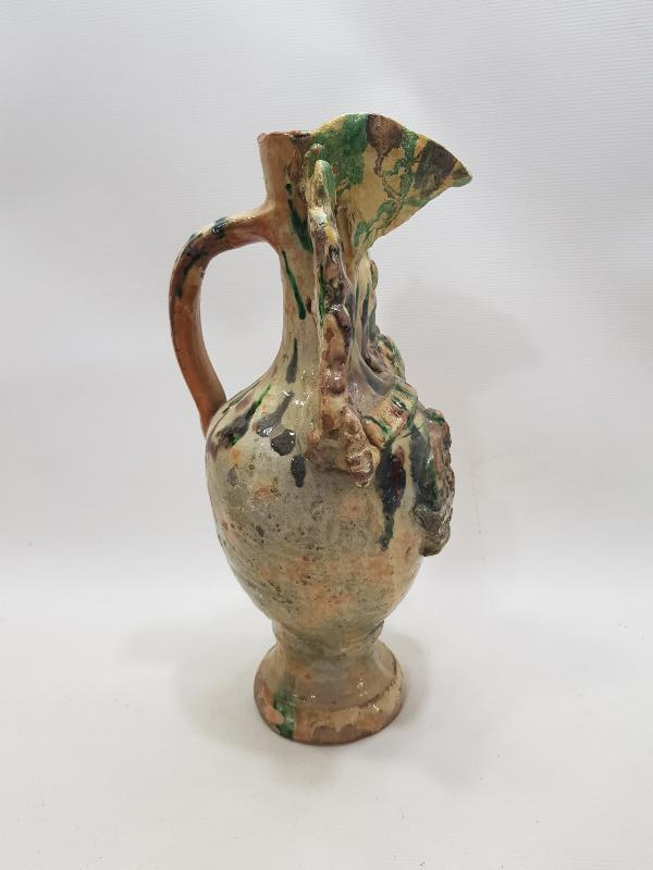 URGANLI YADİGARI YAZILI ÇOK NADİR SIRLI SERAMİK TESTİ