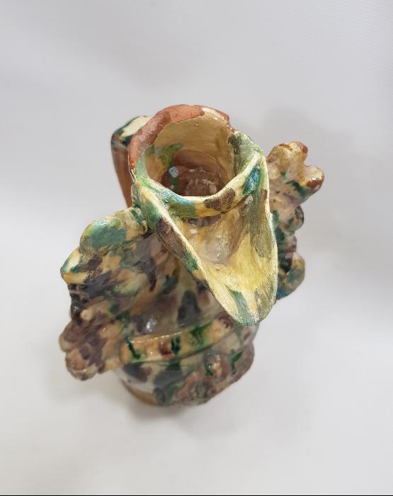 URGANLI YADİGARI YAZILI ÇOK NADİR SIRLI SERAMİK TESTİ